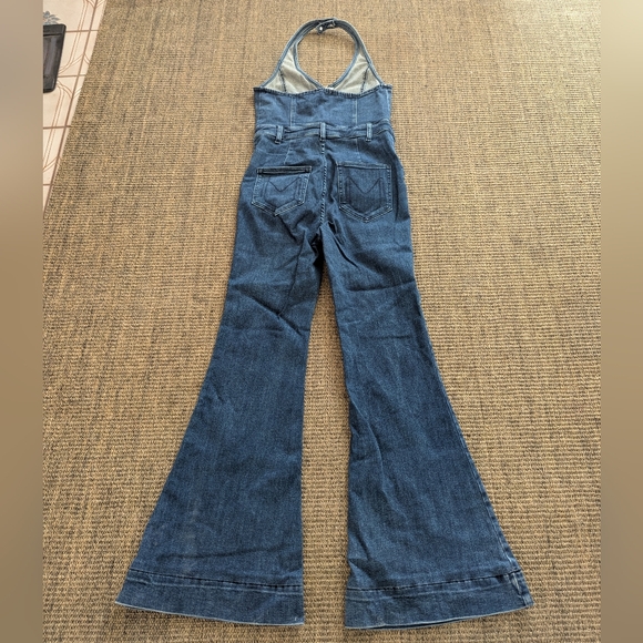 Show Me Your Mumu Fort Worth Jumpsuit Ridge Blue Size Large Missing Belt - Picture 13 of 14